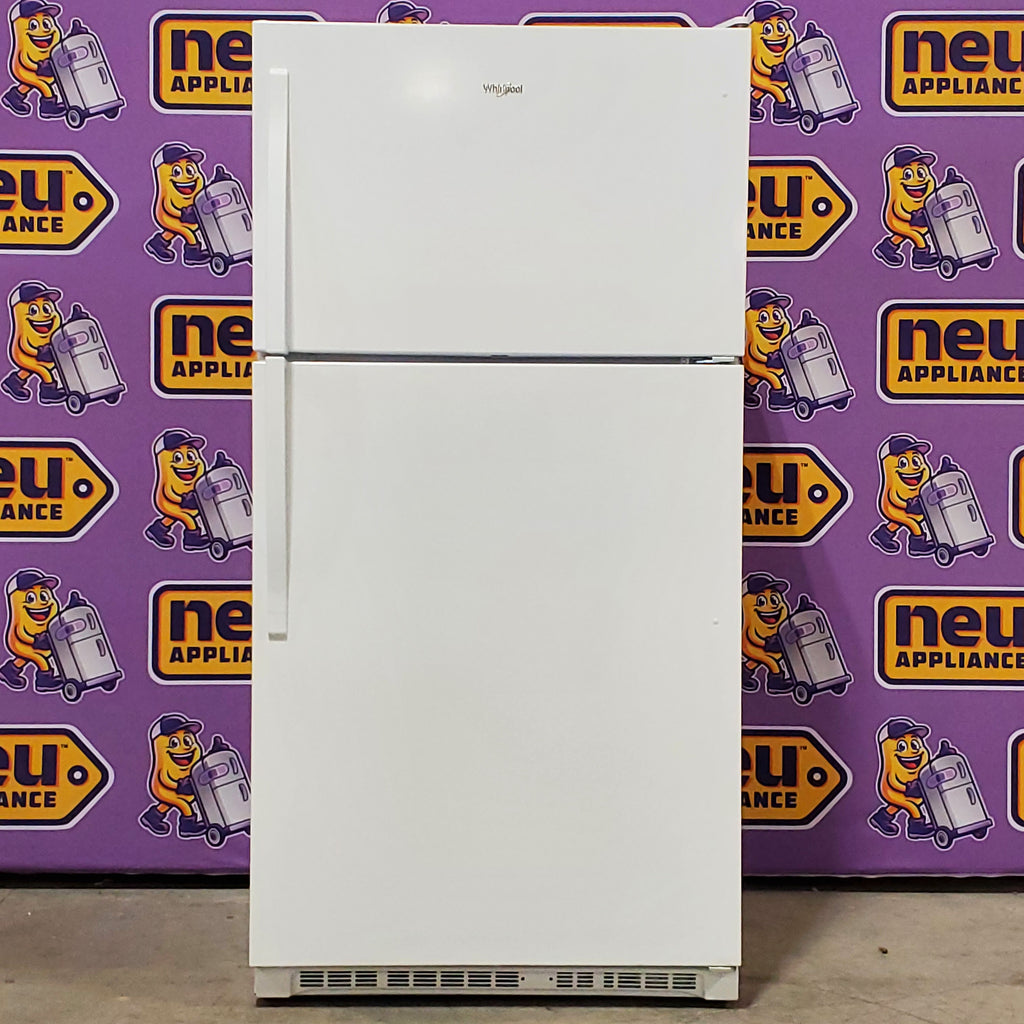 Whirlpool 33" Wide Top Freezer 20.5 cu ft Refrigerator with Ice Maker and Frameless Glass Shelves and Flexi-Slide Bin 3SD862 - WRT311FZDW - Scratch & Dent (Minor)