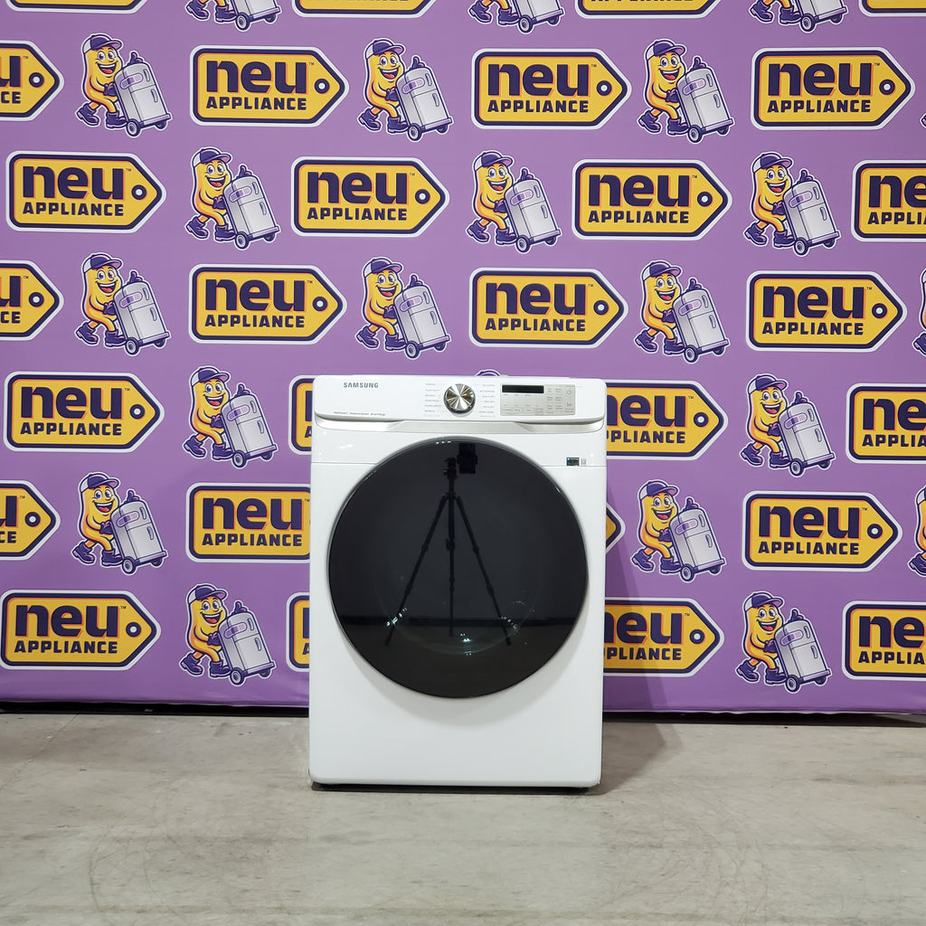 Pictures of Samsung 7.5 cu. ft. Smart Electric Dryer with Steam Sanitize+ in White 6SD39 - DVE45B6300W - Scratch & Dent (Minor) - Neu Appliance Outlet - Discount Appliance Outlet in Austin, Tx