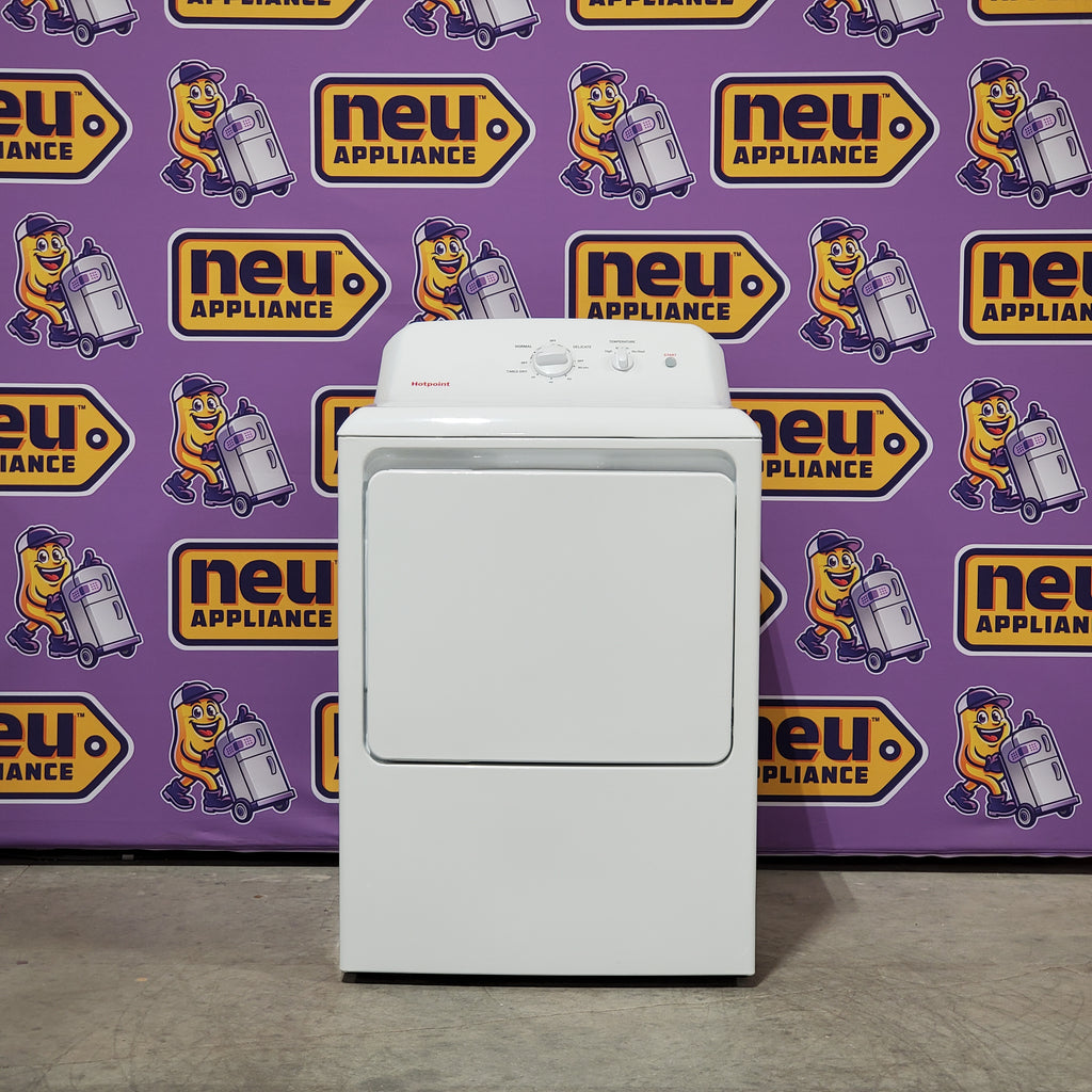 Pictures of Hotpoint 6.2 cu. ft. Capacity Electric Dryer with Up To 120 ft. Venting and Shallow Depth 25SD091 - HTX26EASWWW - Open Box - Neu Appliance Outlet - Discount Appliance Outlet in Austin, Tx