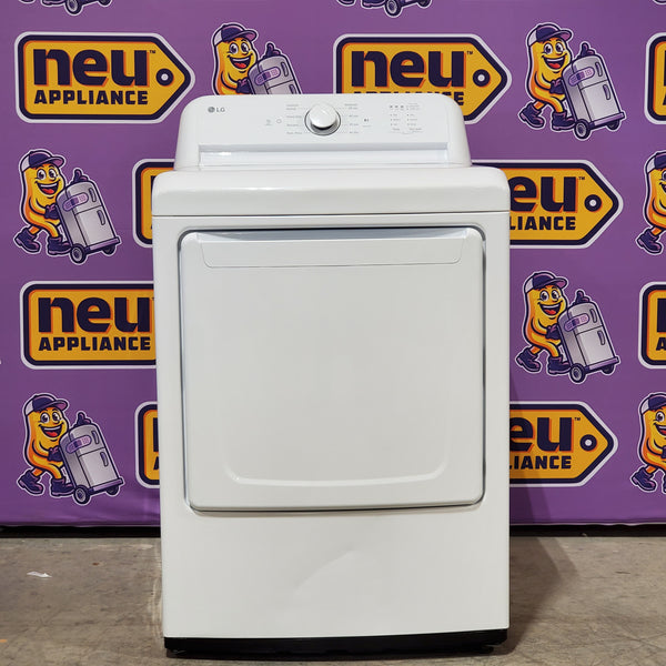 LG 7.3 Cu. Ft. Electric Rear Control Ultra Large Capacity Dryer in White with Sensor Dry 5SD256 - DLE6100W - Scratch & Dent (Minor)