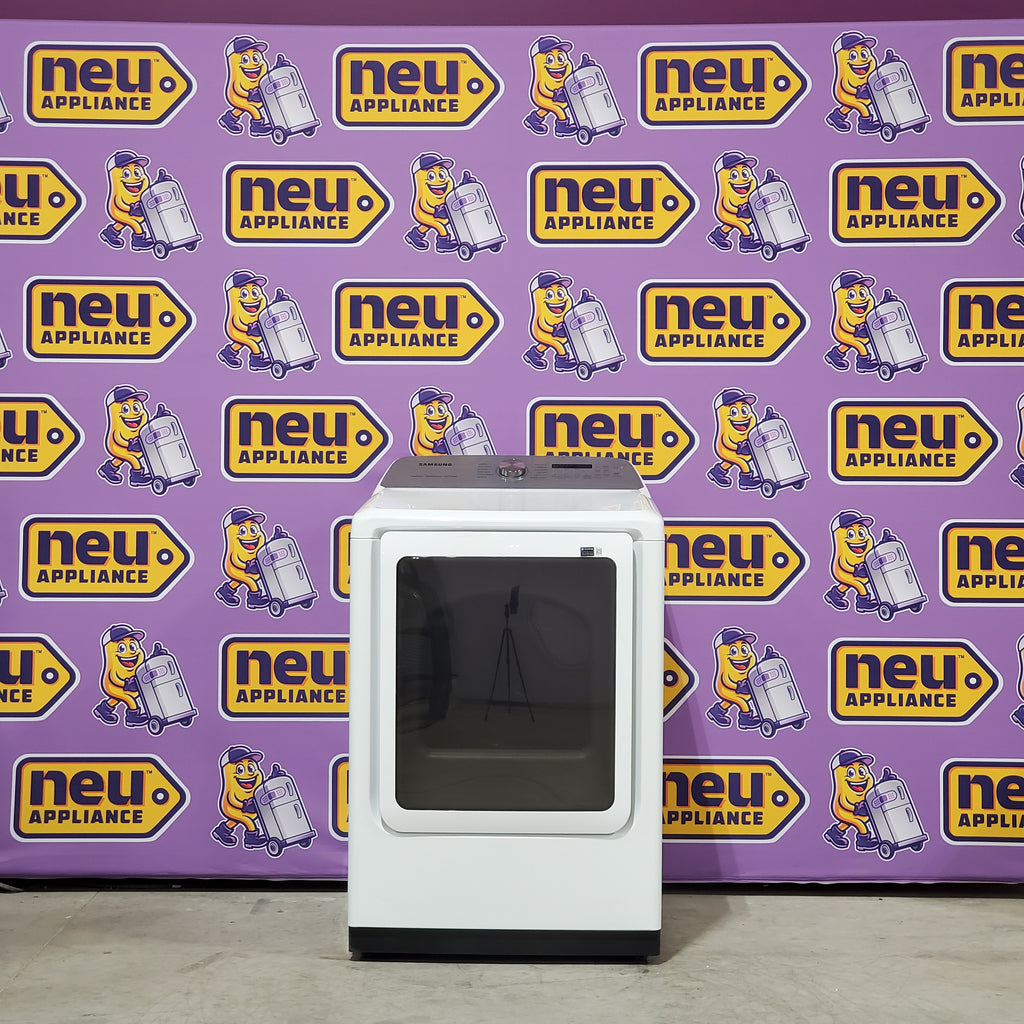 Pictures of Samsung White Smart Electric 7.4 Cu. Ft. Dryer with Sensor Dry and Steam Sanitize+ 6SD47 - DVE52A5500W - Scratch & Dent (Minor) - Neu Appliance Outlet - Discount Appliance Outlet in Austin, Tx