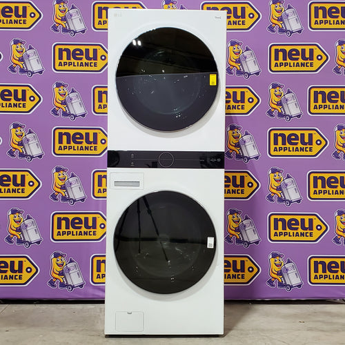 LG Front Load Wash Tower with Center Control 4.5 Cu. Ft. Washer and 7.4 Cu. Ft. Dryer 5SD184 - WKE100HWA - Scratch & Dent (Minor)