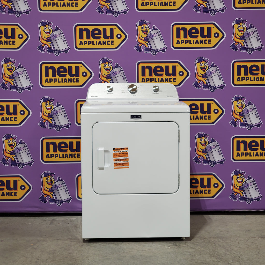 Pictures of MayTag 4.8 cu. ft. Top Load Washer with Extra Power, Built-In Water Faucet MVW5430MW - Scratch & Dent (Minor) and MayTag 7.0 cu. ft. Top Load Electric Wrinkle Prevent Dryer 16132 - MED4500MW - Open Box - Neu Appliance Outlet - Discount Appliance Outlet in Austin, Tx