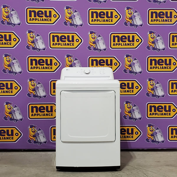 LG 7.3 Cu. Ft. Electric Rear Control Ultra Large Capacity Dryer in White with Sensor Dry 21SD019 - DLE6100W - Open Box