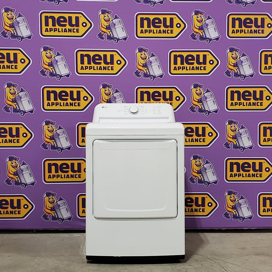 LG 7.3 Cu. Ft. Electric Rear Control Ultra Large Capacity Dryer in White with Sensor Dry 21SD019 - DLE6100W - Open Box