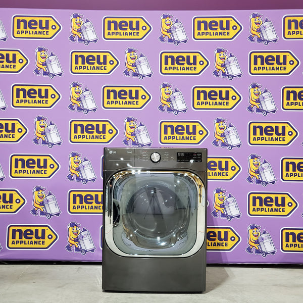 LG Black Steel 9.0 cu. ft. Mega Capacity Smart wi-fi Enabled Front Load Electric Dryer with TurboSteam™ and Built-In Intelligence 6SD84 - DLEX8900B - Open Box