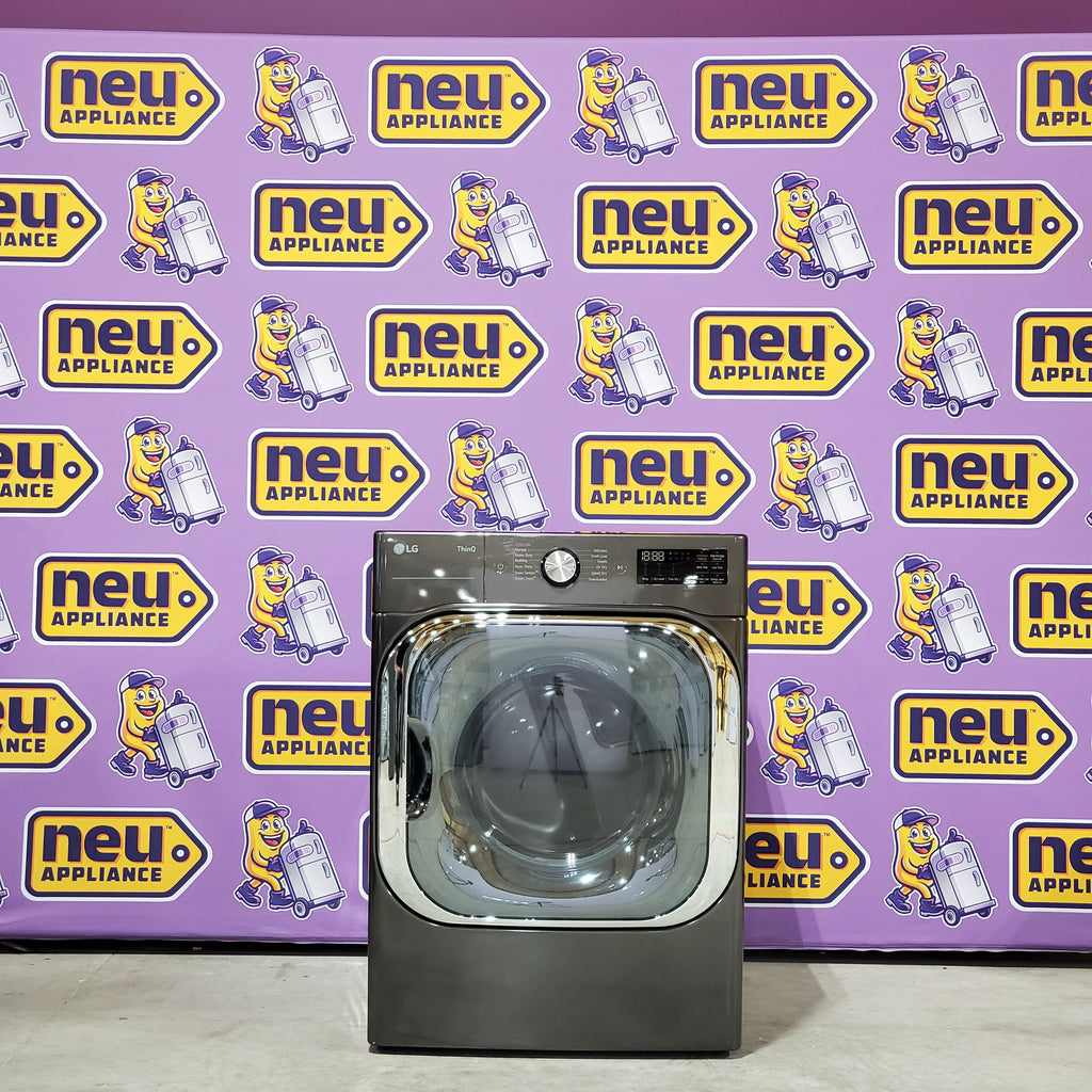 Pictures of LG Black Steel 9.0 cu. ft. Mega Capacity Smart wi-fi Enabled Front Load Electric Dryer with TurboSteam™ and Built-In Intelligence 6SD84 - DLEX8900B - Open Box - Neu Appliance Outlet - Discount Appliance Outlet in Austin, Tx