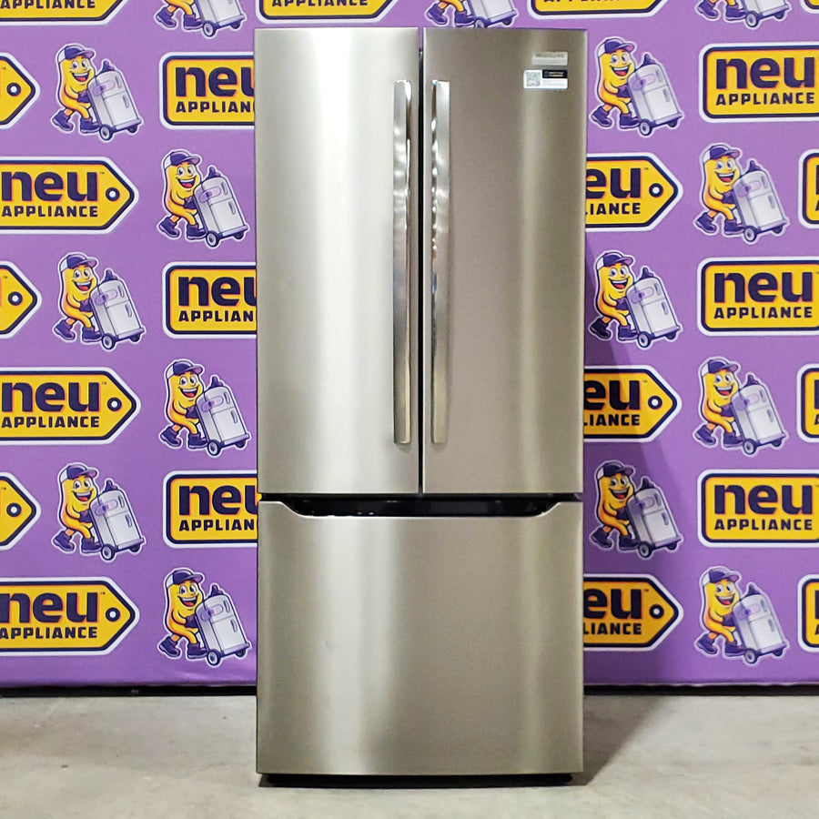 Frigidaire Gallery 20 Cu. Ft. 30" Wide Standard-Depth French Door Refrigerator in Stainless Steel 20SD84 - GRFN2023AF - Scratch & Dent (Minor)