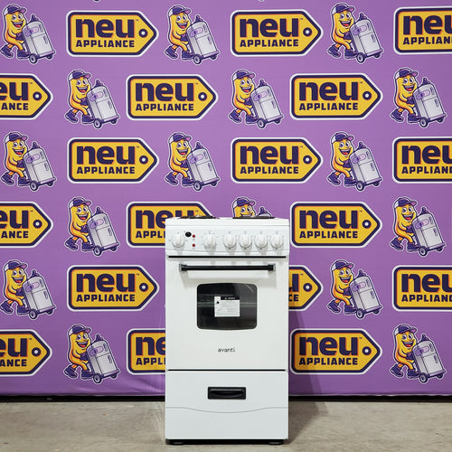 Pictures of Avanti Avanti 20-in 4 burners 2.1-cu ft Freestanding Electric Range in White 5SD174 - ERU200P0W - Scratch & Dent (Minor) - Neu Appliance Outlet - Discount Appliance Outlet in Austin, Tx