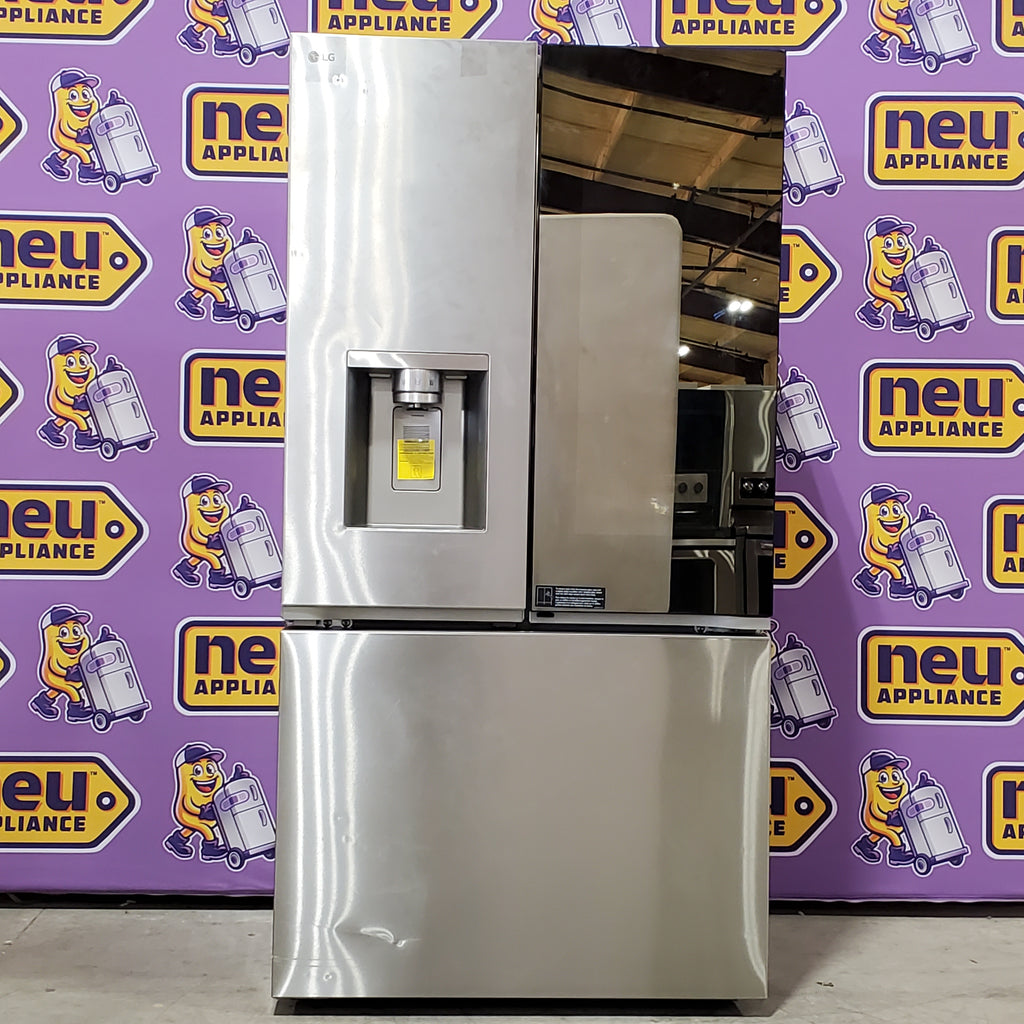 LG 26 cu. ft. Counter-Depth French Door Refrigerator in Stainless Steel with Mirror InstaView™ 3SD917 - LRYKC2606S - Scratch & Dent (Minor)