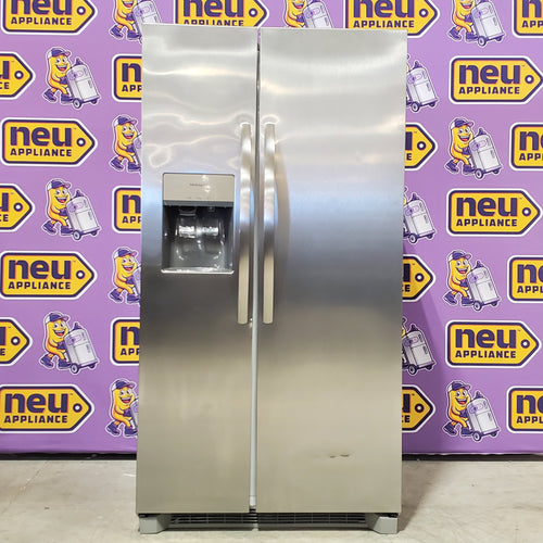 Frigidaire 25.6 cu. ft. ENERGY STAR Side by Side Refrigerator with Exterior Water and Ice Dispenser in Stainless Steel 4SD448 - FRSS2623AS - Scratch & Dent (Moderate)