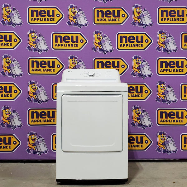 LG 7.3 Cu. Ft. Electric Rear Control Ultra Large Capacity Dryer in White with Sensor Dry 3SD912 - DLE6100W - Scratch & Dent (Minor)
