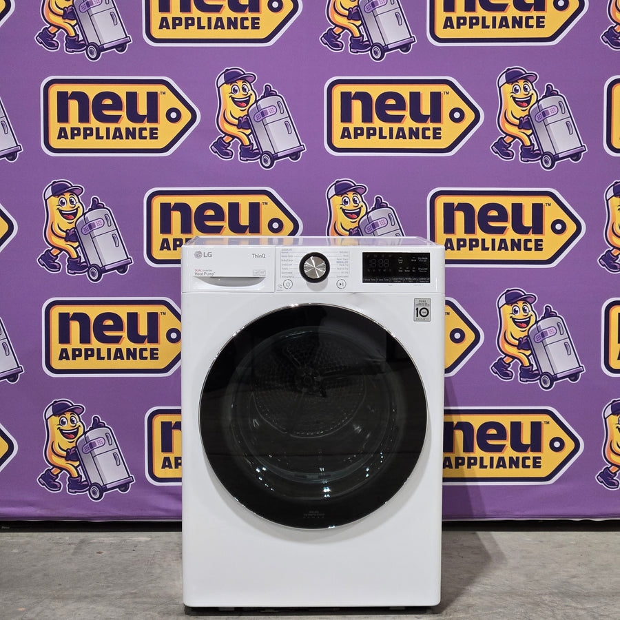 LG 2.4 cu.ft. Compact Front Load Washer with Built-In Intelligence WM1455HWA - Scratch & Dent (Minor) and LG 4.2 cu.ft. Smart wi-fi Enabled Compact Front Load Dryer with Dual Inverter HeatPump™ Technology 16215 - DLHC1455W - Open Box