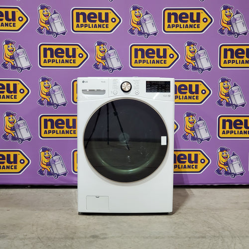 LG 4.5 cu. ft. Front Load Washer with Steam and Built-In Intelligence in White 21SD23 - WM4000HWA - Scratch & Dent (Minor)