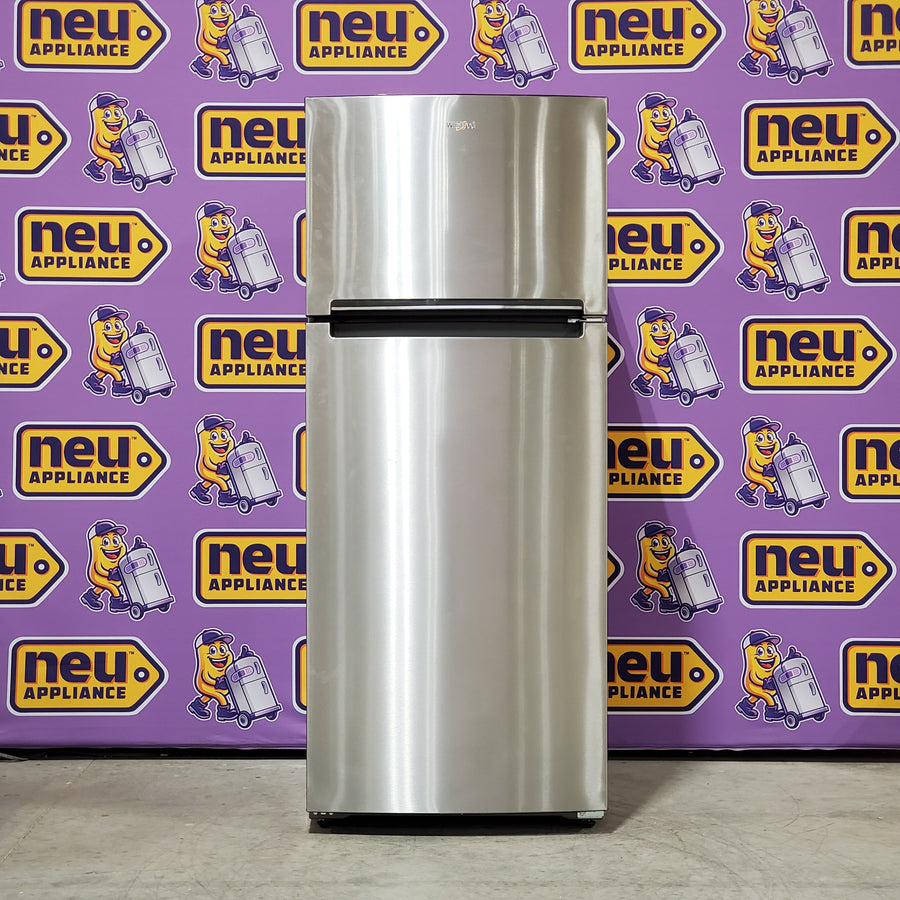Whirlpool 18 Cu. Ft. 28" Wide Refrigerator in Stainless Steel 22SD053 - WRT518SZFM - Open Box