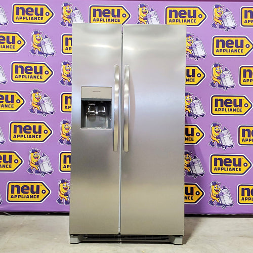 Frigidaire 25.6-cu ft ENERGY STAR Side-by-Side Refrigerator with Ice Maker in Fingerprint Resistant Stainless Steel 24SD49 - FRSS26L3AF - Scratch & Dent (Minor)