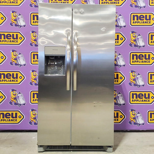 Frigidaire 25.6 cu. ft. ENERGY STAR Side by Side Refrigerator with Exterior Water and Ice Dispenser in Stainless Steel 3SD843 - FRSS2623AS - Scratch & Dent (Minor)