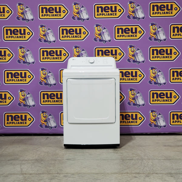 LG 7.3 Cu. Ft. Electric Rear Control Ultra Large Capacity Dryer in White with Sensor Dry 6SD69 - DLE6100W - Open Box