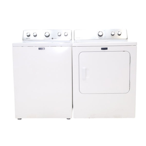Neu Preferred Maytag Agitator Washer & Electric Dryer Set: 3.5 cu. ft. Agitator Washer With Extra Water Cycle / Option & 7.0 cu. ft. Electric 220v Dryer With Auto Sensor Dry - Certified Refurbished
