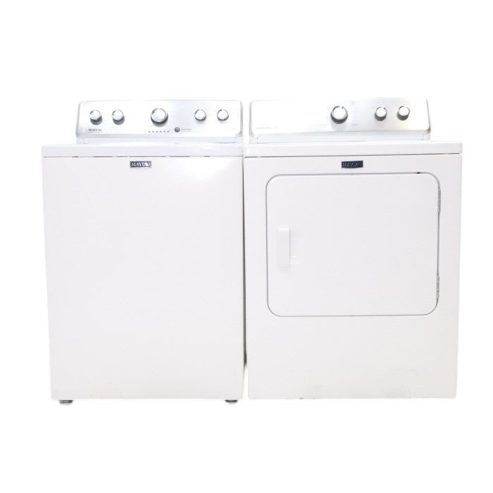 Neu Preferred Maytag High Capacity Impeller Washer & Electric Dryer Set: 3.8 cu. ft. High Capacity Impeller Washer With Extra Water Cycle / Option & 7.0 cu. ft. Electric 220v Dryer With Auto Sensor Dry  - Certified Refurbished