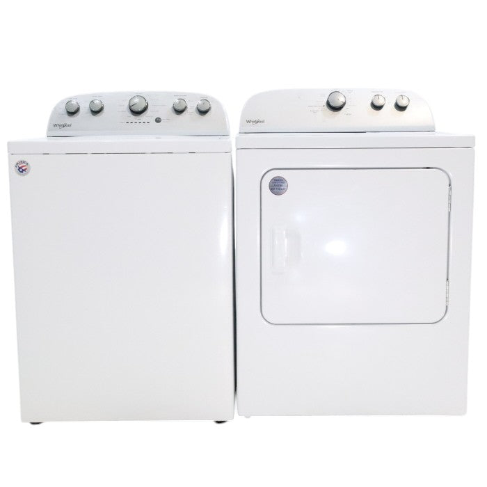 Neu Preferred Whirlpool High Capacity Impeller Washer & Electric Dryer Set: 3.8 cu. ft. High Capacity Impeller Washer With Extra Water Cycle / Option & 7.0 cu. ft. Electric 220v Dryer With Auto Sensor Dry  - Certified Refurbished
