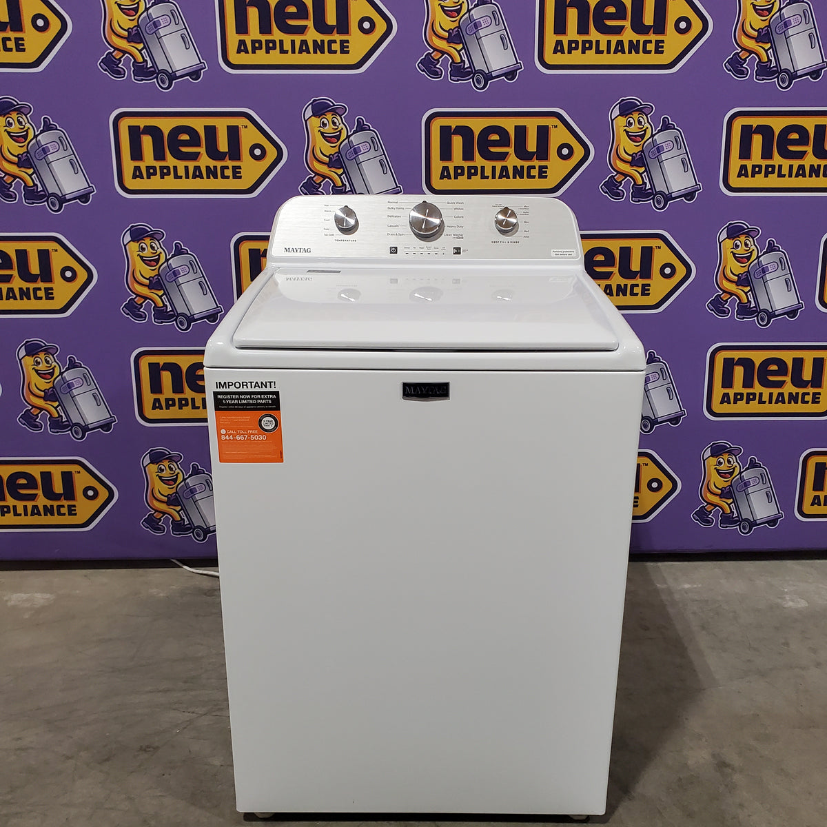 Maytag Top Load 4.5 Cu. Ft. Washer with Deep Fill in White 22221433 - MVW4505MW - Open Box