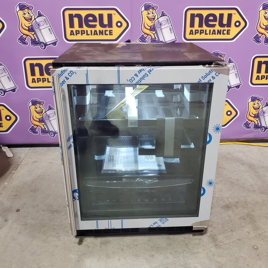 Marvel. 24 Inch Built-In Undercounter Beverage Center with 7 Bottle Capacity, 95 Can Capacity, 3-in-1 Convertible Shelf, 3 Glass Shelves, and Dual Pane Glass Door MABV224-SG31A - Open Box