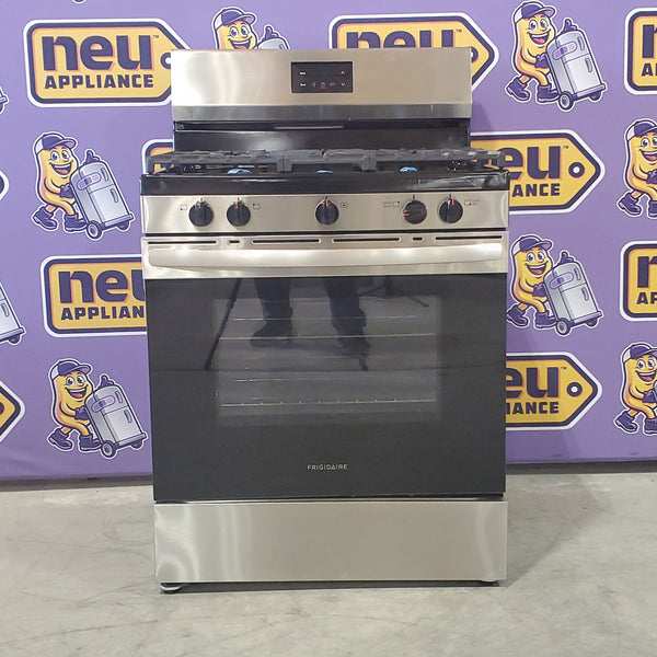 Frigidaire Stainless Steel 30" 5 Burner Gas Range with Even Baking Technology FCRG3052BS - Scratch & Dent - Minor