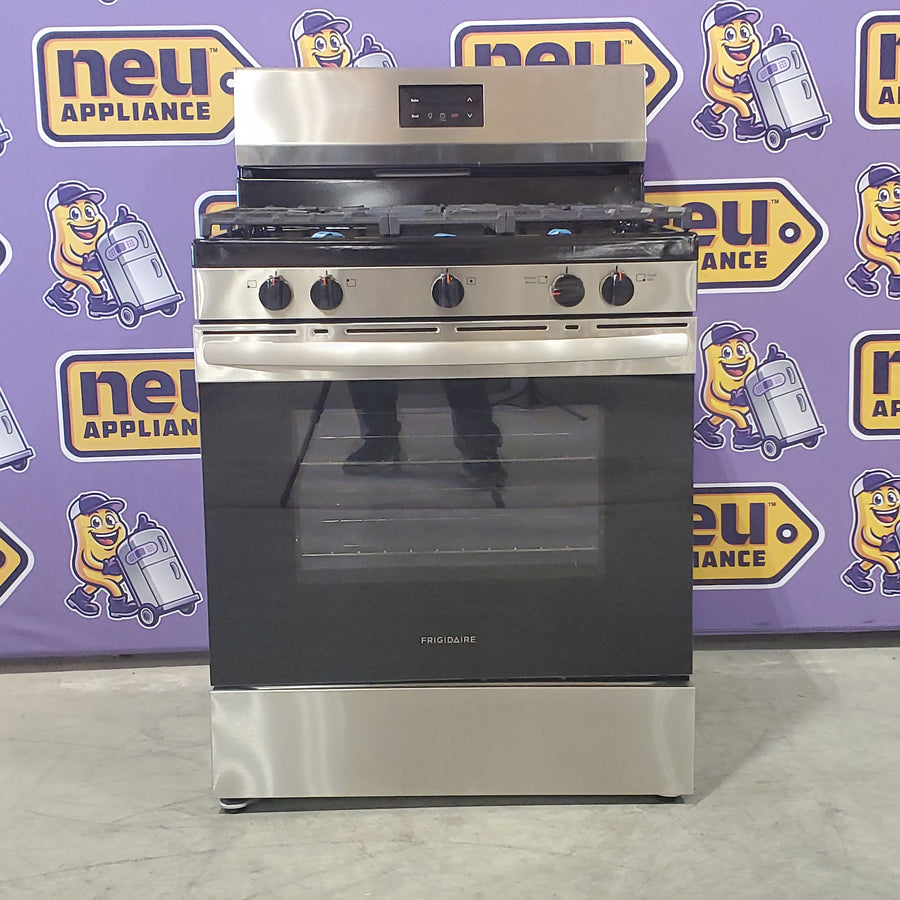 Frigidaire Stainless Steel 30" 5 Burner Gas Range with Even Baking Technology FCRG3052BS - Scratch & Dent - Minor