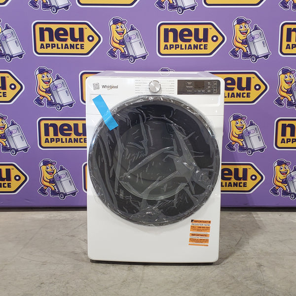Whirlpool 7.4 cu. ft. vented Front Load Electric Dryer in White with Wrinkle Shield Option WED5720RW - Open Box