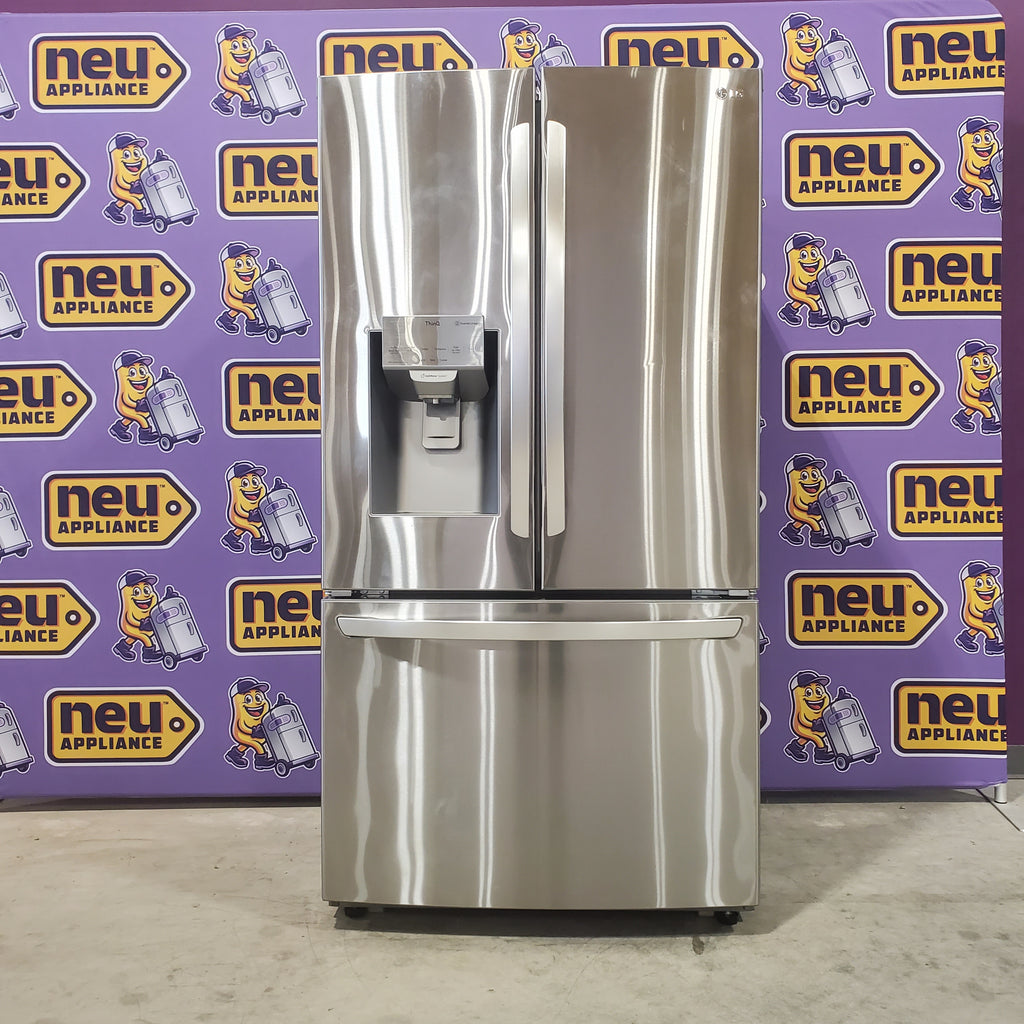 Pictures of LG Fingerprint Stainless Steel Smart Wi-Fi Enabled 3 Door French Door 26 Cu. Ft. Refrigerator with Smart Cooling Plus and Dual Ice Makers LFXS26973S - Certified Refurbished - Neu Appliance Outlet - Discount Appliance Outlet in Austin, Tx