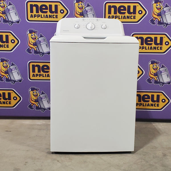 Hotpoint White Top Load 3.8 Cu. Ft. Washer with Stainless Steel Basket and Heavy Duty Agitator HTW240ASKWS - Certified Refurbished