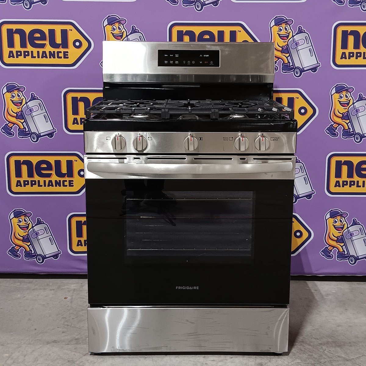 Frigidaire 5 Burner Freestanding Gas Range in Stainless Steel with Quick Boil and Steam Clean 20531SD479 - FCRG3062AS - Open Box