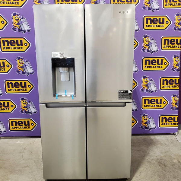 Whirlpool Stainless Steel Counter Depth 4 Door French Door Refrigerator with Ice Maker in Door and Triple Evaporation System 30131SD2 - WRQC7836RZ - Open Box