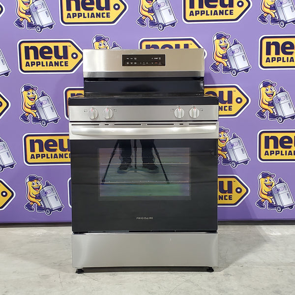 Frigidaire Fingerprint Stainless Steel Electric 30 Inch 5 Burner Ranch with Even Temp Element and Even Baking Technology FCRE306LAF - Scratch and Dent (Minor)