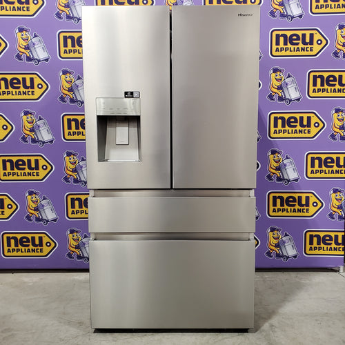 Hisense PureFlat 25.6-cu ft 4-Door Smart French Door ENERGY STAR Refrigerator in Stainless Steel with Ice Maker, Water and Ice Dispenser 3SD864 - HRM260N6TSE - Scratch & Dent (Minor)