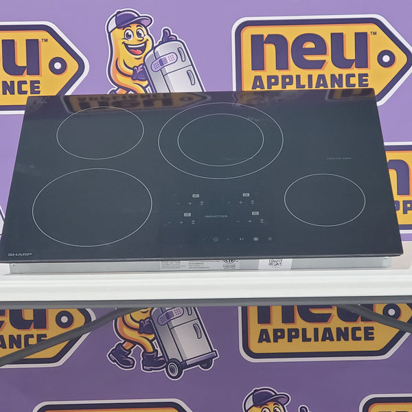 Sharp European Black Mirror Finish 30 In. 4 Burner Induction Cooktop with Bridge Element SDH3042DB - Scratch and Dent (Minor)