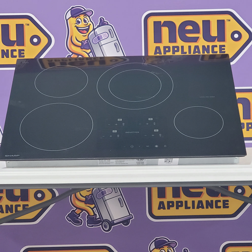 Pictures of Sharp European Black Mirror Finish 30 In. 4 Burner Cooktop with Bridge Element SDH3042DB - Scratch and Dent (Minor) - Neu Appliance Outlet - Discount Appliance Outlet in Austin, Tx