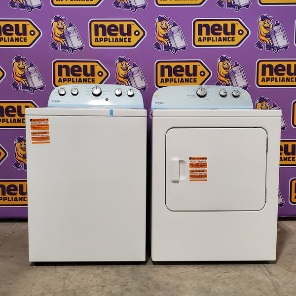 Whirlpool Top Load 3.5 Cu. Ft. Washer with Deep Water Wash Option WTW4816FW - Open Box and Whirlpool Vented 7.0 Cu. Ft. Electric Dryer 16048 - WED4815EW - Scratch & Dent (Minor)
