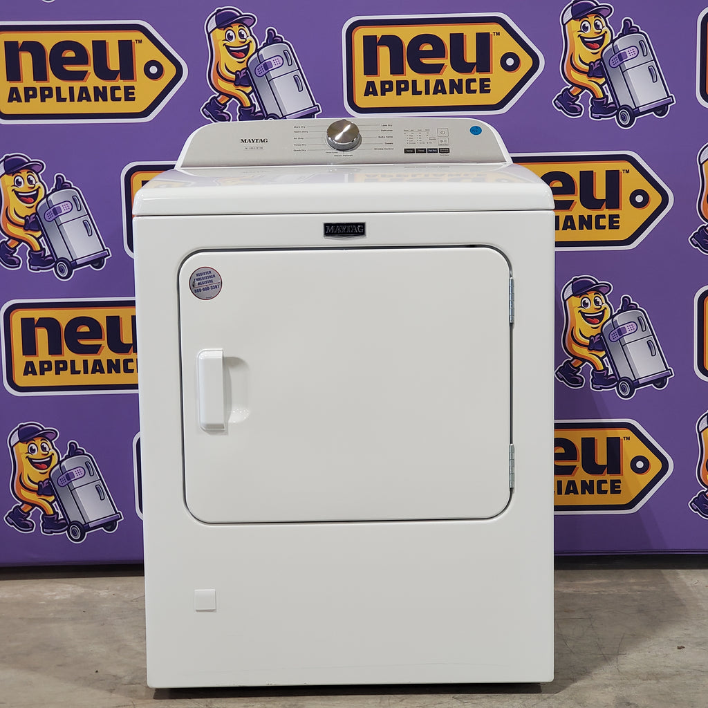 Pictures of Maytag White Pet Pro Gas 7.0 Cu. Ft. Dryer with Moisture Sensing and Steam Refresh Cycle MGD6500MW - Open Box - Neu Appliance Outlet - Discount Appliance Outlet in Austin, Tx