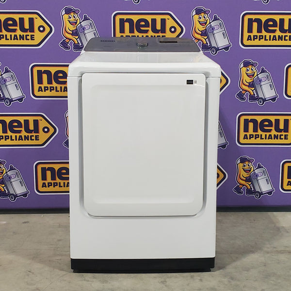 Samsung White Electric 7.4 Cu. Ft. Dryer with Sensor Dry and Reversible Door DVE50R5200W - Scratch and Dent (Minor)