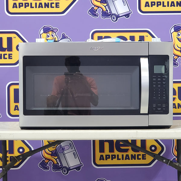 Whirlpool Fingerprint Resistant Stainless Steel Over the Range 1.9 Cu. Ft. Capacity Steam Microwave with Sensor Cooking and CleanRelease Non-Stick Interior WMH32519HZ - Scratch and Dent (Minor)