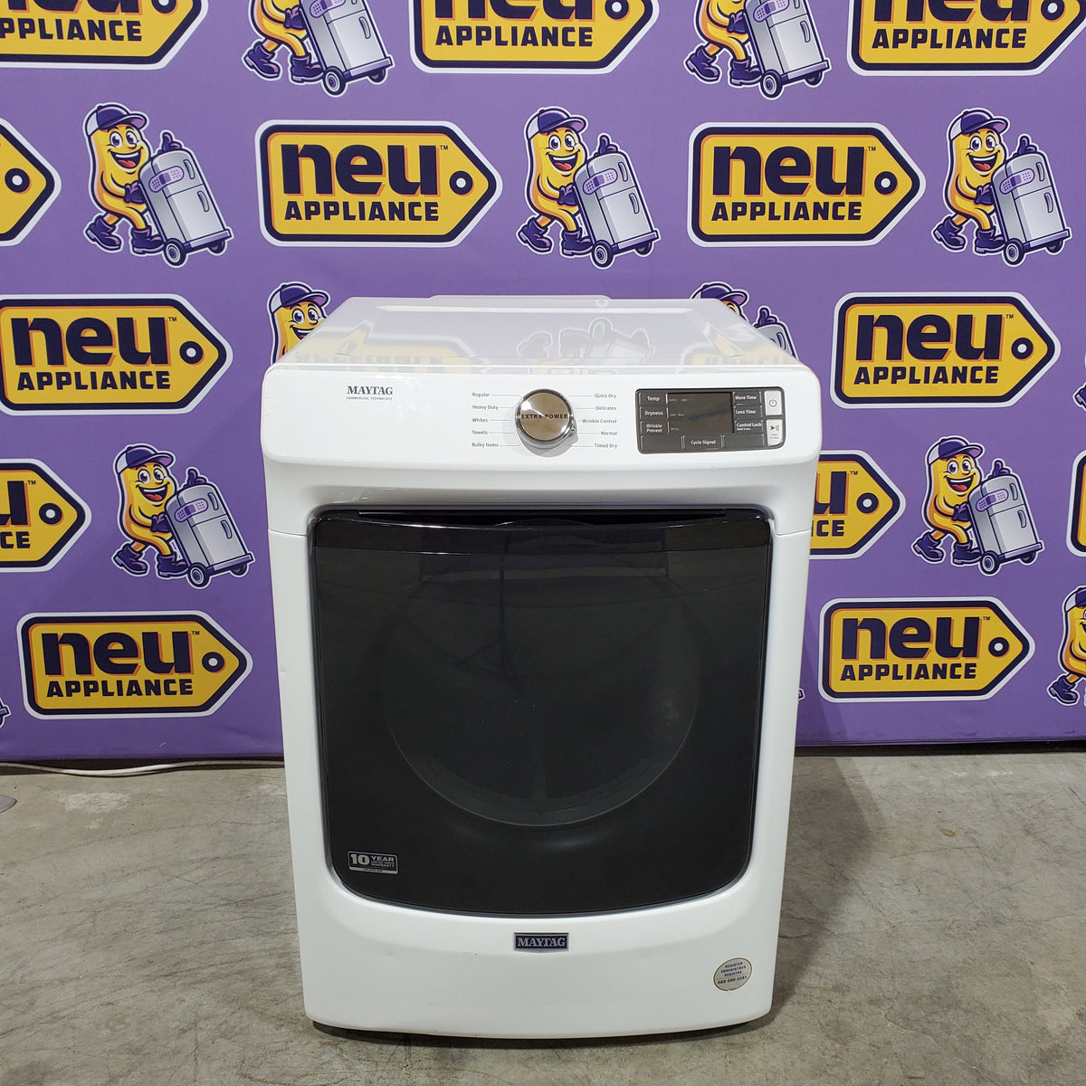 Maytag Stackable 7.3 cu. ft. Front Load Steam Gas Dryer with Extra Power and Quick Dry Cycle 31133SD162 - MGD6630HW - Scratch & Dent (Moderate)