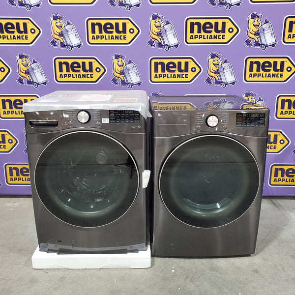 LG Front Load 4.5 Cu. Ft. Washer with TurboWash 360 Technology WM4000HBA - New in Box and LG Smart Wi-Fi Enabled Front Load Electric 7.4 Cu. Ft. Dryer with TurboSteam 16150 - DLEX4000B - Scratch & Dent (Minor)