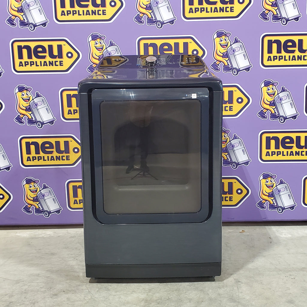 Samsung Stainless Steel 5.0 Cu. Ft. Washer with SuperSpeed and Active WaterJet WA50R5400AV - Certified Refurbished and Samsung Electric 7.4 Cu. Ft. Dryer with PetCare Dry and Steam Sanitize+ 16051 - DVE54CG7150D - Scratch and Dent (Minor)