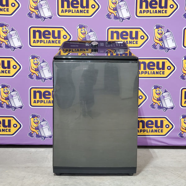 Samsung 5.4 cu. ft. Top Load Washer with Active WaterJet in Black Stainless Steel WA54R7200AV - Certified Refurbished