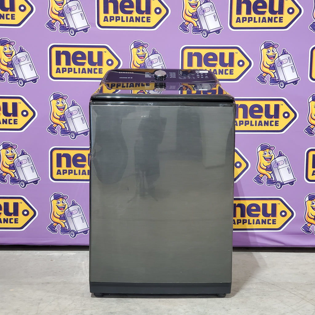 Pictures of Samsung 5.4 cu. ft. Top Load Washer with Active WaterJet in Black Stainless Steel WA54R7200AV - Certified Refurbished - Neu Appliance Outlet - Discount Appliance Outlet in Austin, Tx
