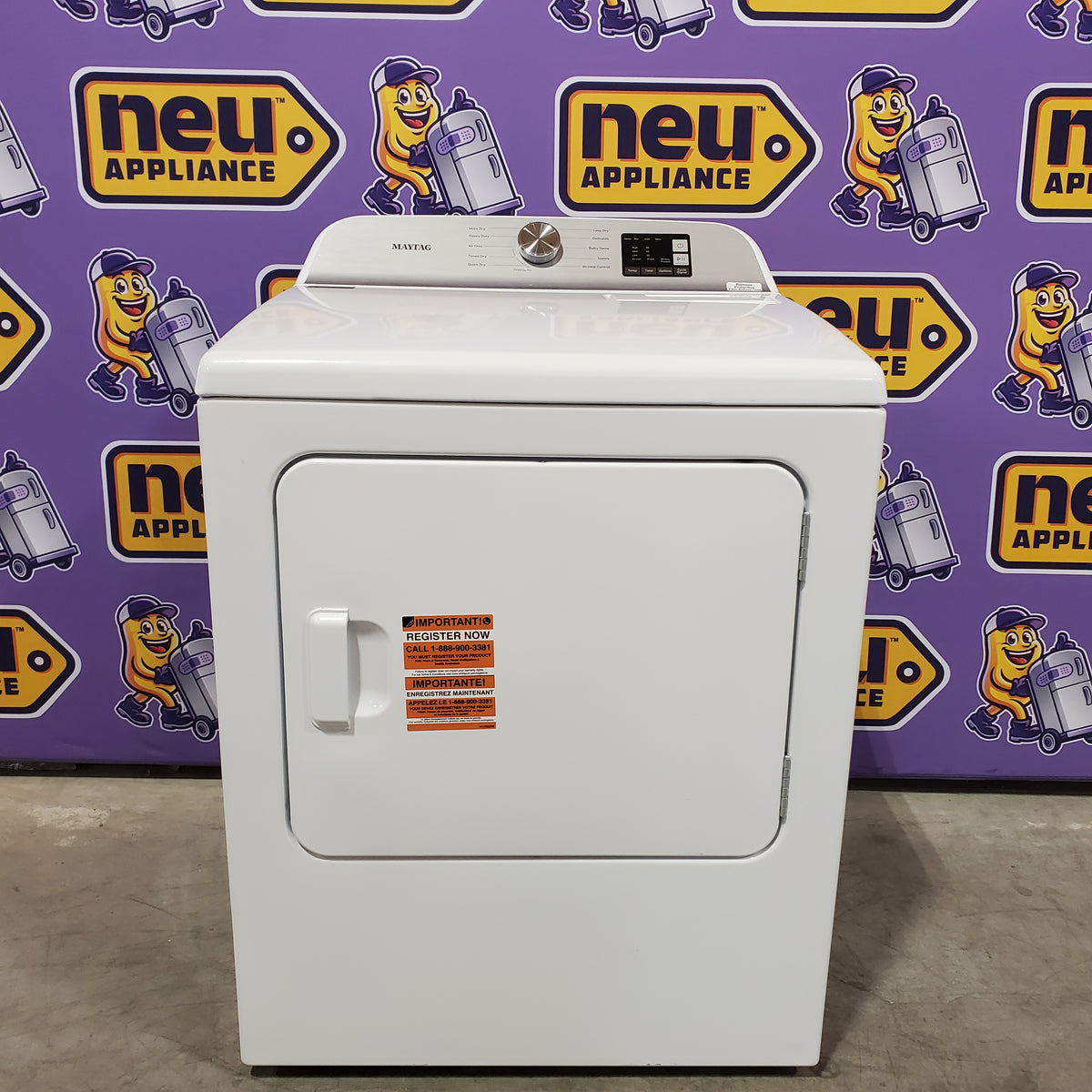 Maytag 7.0 cu. ft Top Load Gas Dryer with Moisture Sensing 30133SD145 - MGD6200KW - Scratch and Dent (Minor)