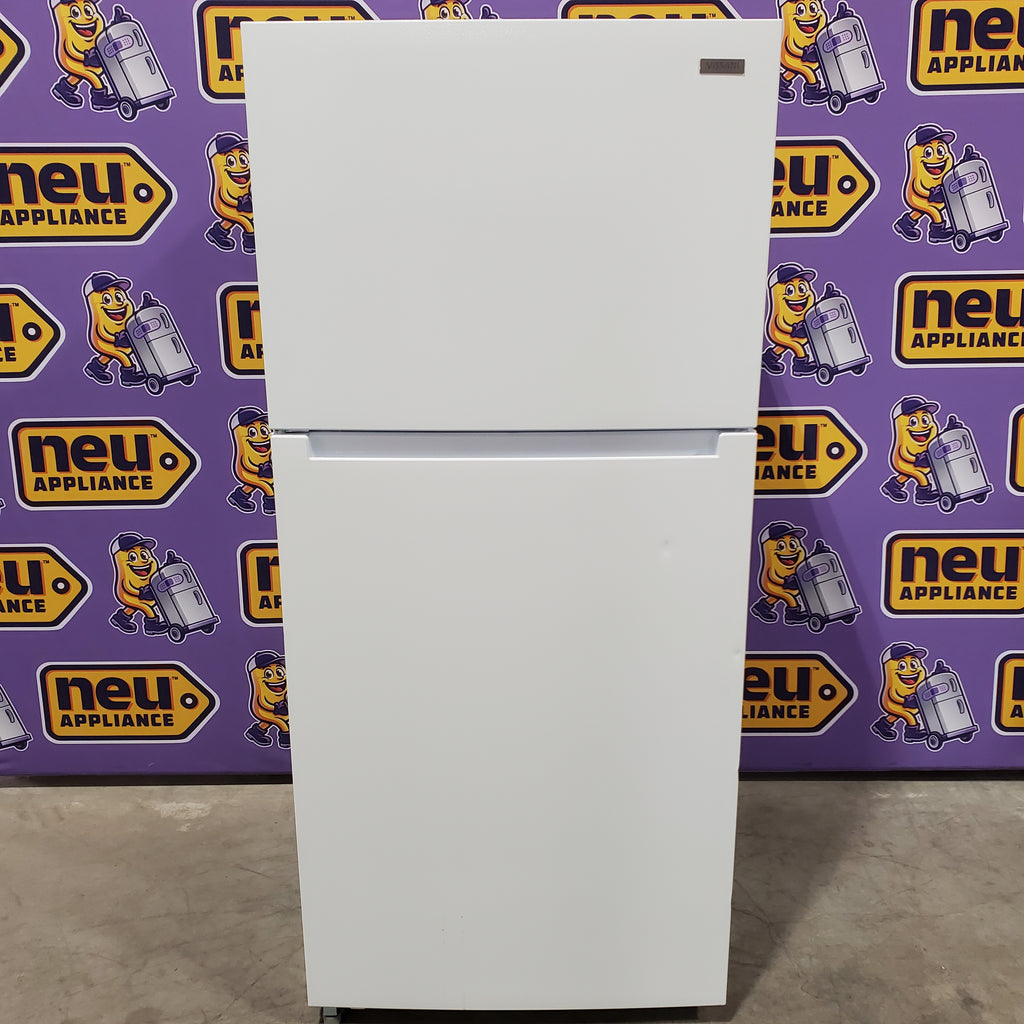 Pictures of Vissani 18.1 cu. ft. Top Freezer Refrigerator with Adjustable Glass Shelving in White, Garage Ready 251312SD984 - MDTF18WHR5 - Scratch & Dent (Moderate) - Neu Appliance Outlet - Discount Appliance Outlet in Austin, Tx