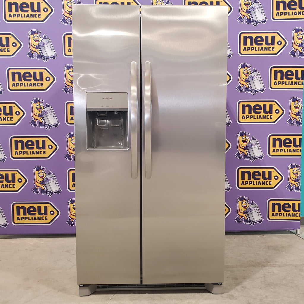Pictures of Frigidaire Standard Depth 25.6 Cu. Ft. Side by Side 36" Refrigerator with a EvenTemp Cooling System FRSS26L3AF - Scratch and Dent (Minor) - Neu Appliance Outlet - Discount Appliance Outlet in Austin, Tx